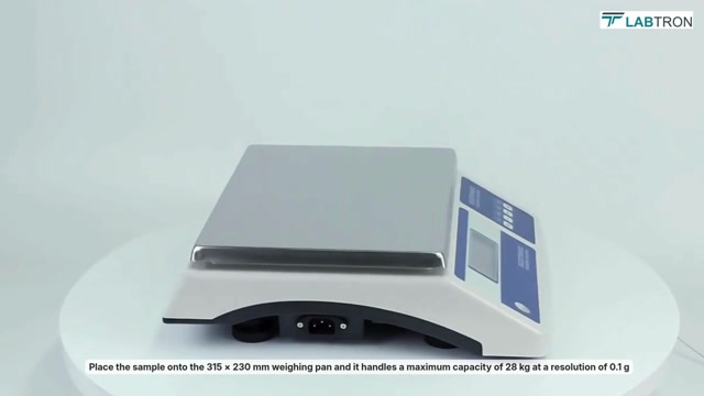 Labtron Electronic Balance LELB-D10: 28 kg capacity electronic weighing scale with LCD display.