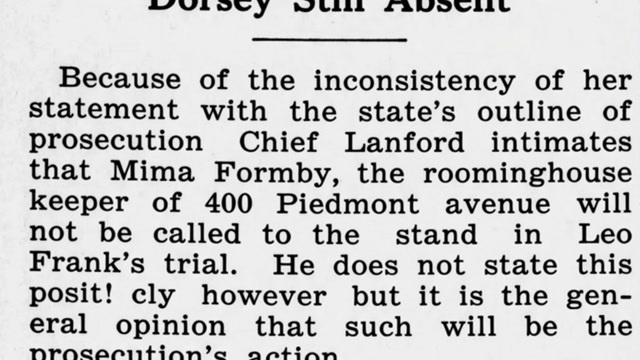 Friday, 20th June 1913 Formby Woman May Not Be A Witness