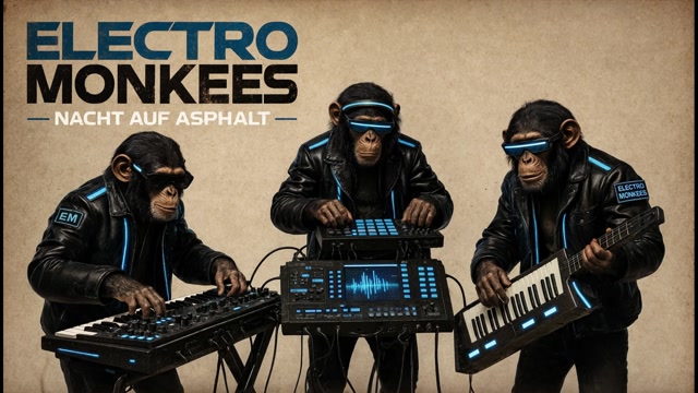 Electro Monkees Nacht auf Asphalt