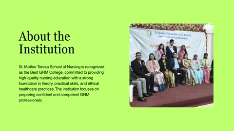 Best GNM College – St. Mother Teressa School of Nursing
