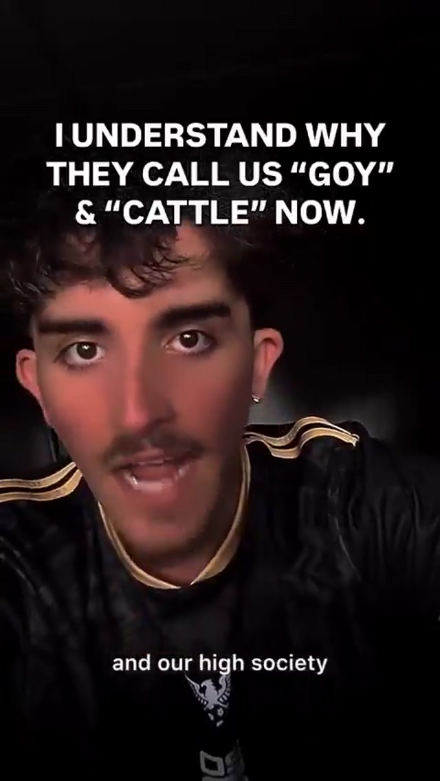 I understand why they call us “GOY” & “CATTLE” now.