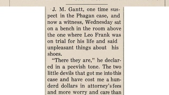 Wednesday, 30th July 1913 Gantt Still Wears Two Little Devils That Caused Arrest, The Atlanta Journal
