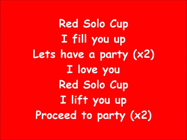 Toby Keith - Red Solo Cup (lyrics on screen) _hAC2oO4Njs