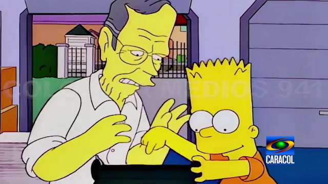 Los Simpsons - Bart Mueve el Ventilador de George Bush y le Daña las Memorias - Español Latino - Caracol TV (1998-2000)