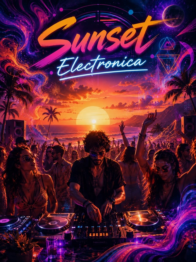 Sunset Electronica musica.