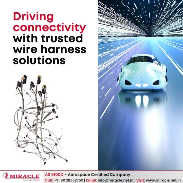 Powering seamless connectivity with reliable Wire Harness Solutions from Miracle Electronics. ⚡