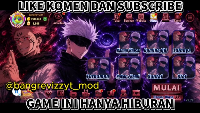HGI TEMA JUJUTSU KAISEN 🔥 APK MOD HIGGS DOMINO RP VERSI 2.79 TERBARU X8 SPEEDER
