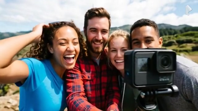 People Smiles at the 1080p GoPro Camera
