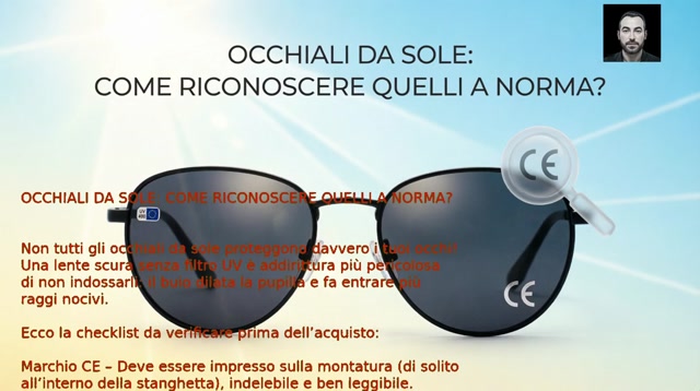 OCCHIALI DA SOLE_ COME RICONOSCERE QUELLI A NORMA_