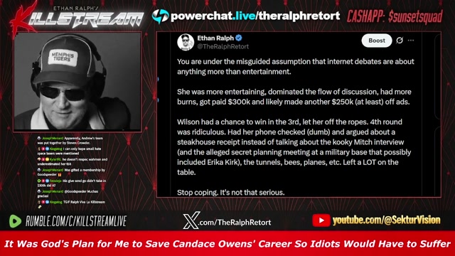 KILLSTREAM： It Was God's Plan For Me To Save Candace Owens' Career So Idiots Would Have To Suffer
