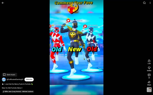 New versus old fortnite skins